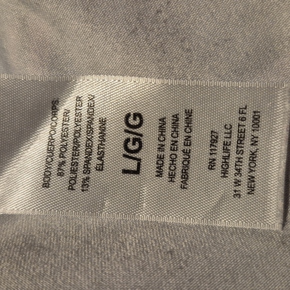 Gaiam women's size Large cropped lattice bottom leg multi color leggings, EUC - Picture 7 of 7